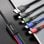 Cable de datos Baseus CA1T4-B01 4 en 1 USB A Lightning Micro USB Carga rápida 1,2m Negro