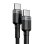 Cable Baseus Cafule USB-C USB-C 100W 2m Reforzado Nylon Negro carga rápida