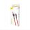 Cable Baseus Cafule 1m USB A a Lightning 2.4A Trenzado Nylon Negro Rojo