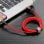 Cable Baseus Cafule 1m USB A a Lightning 2.4A Trenzado Nylon Negro Rojo