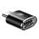 Adaptador Baseus USB a USB Tipo-C Negro transferencia alta compatibilidad OTG