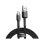 Cable USB Baseus CATKLF-CG1 2m USB A USB C Negro/Gris 2A Trenzado Reforzado