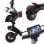 Scooter elétrica UrbanGlide 25km/h, autonomia de 40km, suspensão dupla de 800W, LED XXL