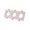 Aro empotrable basculante JANDEI 3 bombillas GU10/MR16 blanco policarbonato corte 75x235mm