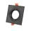 Aro cuadrado empotrable JANDEI negro basculante 75mm policarbonato GU10/MR16