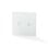 Interrupteur intelligent Wi-Fi Nedis WIFIWS20WT, 2 canaux, 300 W, façade en verre blanc