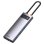 Dock USB-C Baseus Metal Gleam 100W 4K Ultra HD Ethernet 1000Mbps Gris