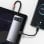Dock USB-C Baseus Metal Gleam 100W 4K Ultra HD Ethernet 1000Mbps Gris