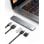 Hub USB-C Ugreen 60559 HDMI 4K 3x USB 3.0 Thunderbolt Plata Plug & Play