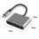 Adaptador Ewent EW9700 HDMI USB-C Plug and Play, 4K, Aluminio, Negro/Plata