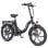 Bicicleta elétrica HillMiles MilePort 1 250W 36V13Ah 20″ Shimano 7 velocidades preta