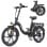 Bicicleta elétrica HillMiles MilePort 1 250W 36V13Ah 20″ Shimano 7 velocidades preta