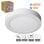 Downlight LED JANDEI Superficie 18W 4200K 1440lm Alluminio Bianco 120° Ø210mm Pack 2