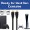 Cable HDMI Ewent EC1323 10m 8K@60Hz 4K@120Hz HDR ARC Chapado en Oro Triple Blindaje Negro