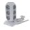 Regleta torre Oscaconnect 12 tomas con tierra, 2 USB-A, 1 USB-C, cable 2 m carga rápida