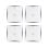 Pack de 4 interruptores Wi-Fi domésticos 7hSevenOn 1800 W, branco, compatível com Alexa/Google Home