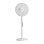 Ventilador de pedestal oscilante Thinia Home White Comfort com motor de cobre de 40 W e 3 velocidades