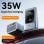 Powerbank Klack 35W batería 21700 Type-C/USB-A carga rápida compacto 85x52,6x36,5mm
