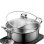 Olla Klack acero inoxidable 304 divisor doble tapa vidrio 28 cm/34 cm cocinas inducción/gas