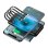 Batería externa Klack 10.000 mAh 6 salidas, carga inalámbrica Qi y LED digital