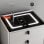 Mesilla de noche Klack Smart LED Bluetooth Vidrio templado Carga inalámbrica y Huella digital