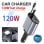 Carregador de isqueiro retrátil USB tipo C/Lightning Power Delivery Klack 4 em 1 de 120 W