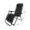 Espreguiçadeira reclinável dobrável Klack Zero Gravity em aço cromado e textilene 150 kg