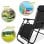 Tumbona Klack Zero Gravity reclinable y plegable textileno, 150kg, acero cromado