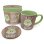 Pack taza cerámica 315ml + posavasos corcho 10x10cm Pyramid THE MANDALORIAN lata decorada