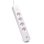 Savio LZ-11 Régua com 4x Tomadas Tipo E + 2x USB (A+C) 1.5m com Proteção Contra Sobretensão Branca
