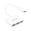 Adaptador UNICO AD0248 USB-C a USB-A+USB-C ABS 90mm Blanco compact ABS 0.09m