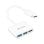 Adaptador UNICO AD0248 USB-C a USB-A+USB-C ABS 90mm Blanco compact ABS 0.09m