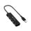 Adaptateur USB Unico Plus AD1423 USB-A vers 4 USB-A noir 90 mm aluminium