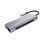 Hub MediaRange USB-C 7en1 Plata 2xUSB 3.2 HDMI RJ45 SD USB-C 60W Power Delivery