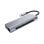 Hub MediaRange USB-C 7en1 Plata 2xUSB 3.2 HDMI RJ45 SD USB-C 60W Power Delivery