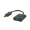 Adaptador DisplayPort Savio SAVKABELCL-90 a VGA 20cm 1080p Macho/Hembra Negro