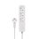 Regleta Savio LZ-07 3 enchufes, 1.5 m, protección infantil y sobretensión, blanca