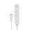 Regleta Savio LZ-07 3 enchufes, 1.5 m, protección infantil y sobretensión, blanca
