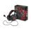Auriculares Savio con cable Jack 3.5mm + USB y micrófono, LED rojo Gaming