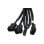 Cable en Y Phobya PWM Forrado 1x4 pines a 3x4 pines 30cm Macho/Hembra Malla Negra