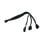 Cable en Y Phobya PWM Forrado 1x4 pines a 3x4 pines 30cm Macho/Hembra Malla Negra