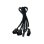 Cable en Y Phobya PWM Forrado 1x4 pines a 3x4 pines 30cm Macho/Hembra Malla Negra