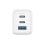 Hune Huron Cargador 65 W Triple Puerto USB-C+USB-C+USB-A Carga Rápida Blanco Nieve