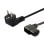 Cavo di alimentazione Savio Schuko-IEC C13 1,2m 3 poli rame nero 250V angolare
