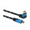 Cable HDMI Savio CL-147 2.1 8K HDR 1.8M Angular Trenzado Azul Negro Oro