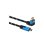 Cable HDMI Savio CL-147 2.1 8K HDR 1.8M Angular Trenzado Azul Negro Oro