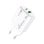Chargeur rapide Mediarange double USB-A USB-C 25 W, protection universelle, blanc