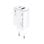 Chargeur rapide Mediarange double USB-A USB-C 25 W, protection universelle, blanc
