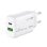 Chargeur rapide Mediarange double USB-A USB-C 25 W, protection universelle, blanc