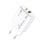 Chargeur rapide Mediarange double USB-A USB-C 25 W, protection universelle, blanc